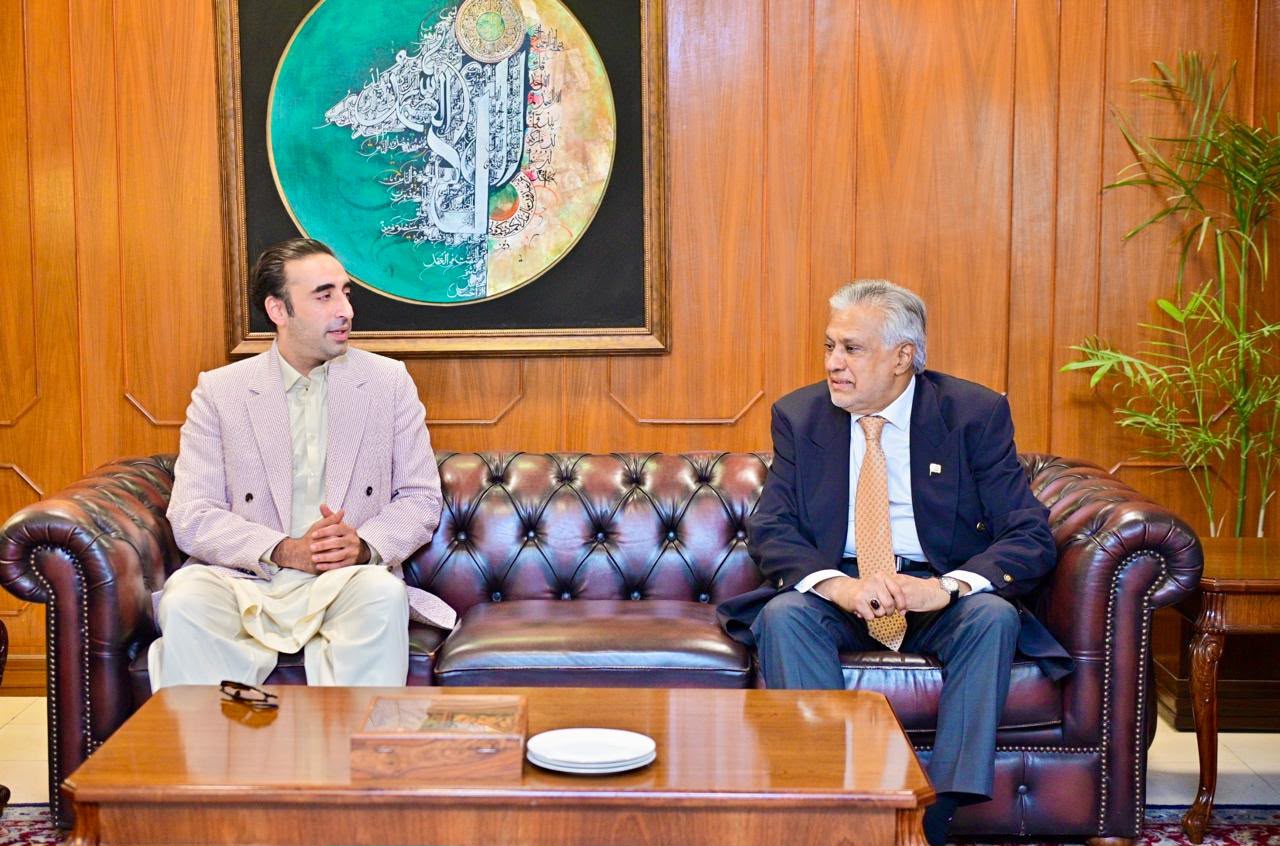 نائب وزیر اعظم اسحاق ڈار سے بلاول بھٹو کی ملاقات 