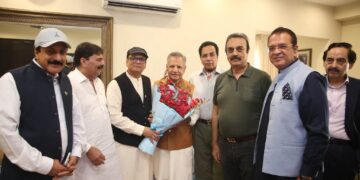 معروف بزنس مین رانا امتیاز کی جانب سے بیرسٹر امجد ملک کے اعزاز میں عشائیہ