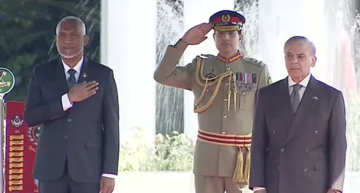 مالدیپ کے صدر کے اعزاز میں وزیراعظم ہاؤس میں پروقار استقبالیہ تقریب