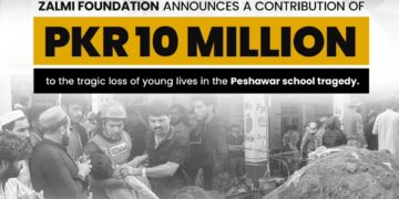 پشاور اسکول سانحہ: زلمی فاؤنڈیشن کا متاثرہ خاندانوں کے لیے ایک کروڑ روپے امداد کا اعلان