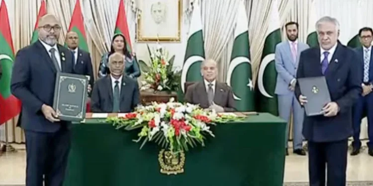 پاکستان اور مالدیپ کا دوطرفہ تجارتی حجم 20 کروڑ ڈالر تک بڑھانے پر اتفاق